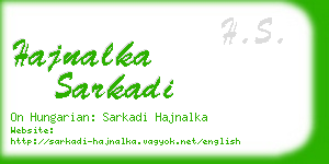 hajnalka sarkadi business card